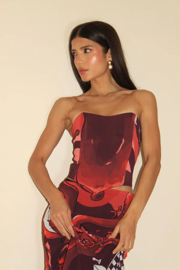 Conjunto estampa exclusiva Corset e Saia Longa - Image 2