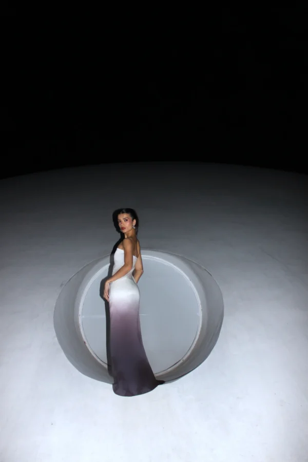 Vestido Longo Decote Reto – Degradê - Image 3