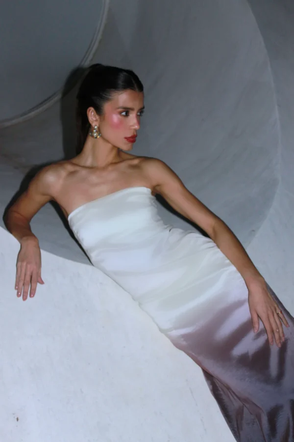 Vestido Longo Decote Reto – Degradê - Image 2