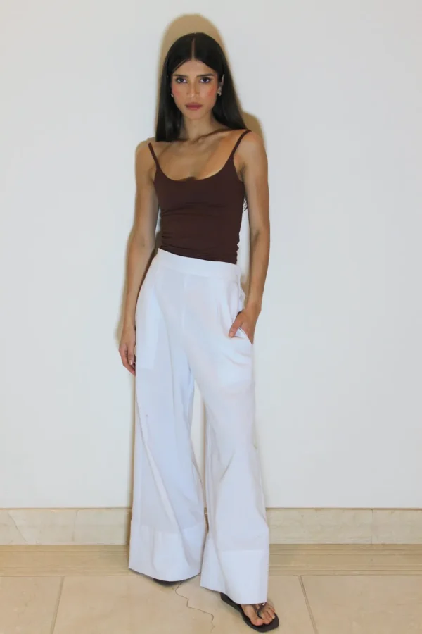 Calça Pantalona Linho Branca - Image 3
