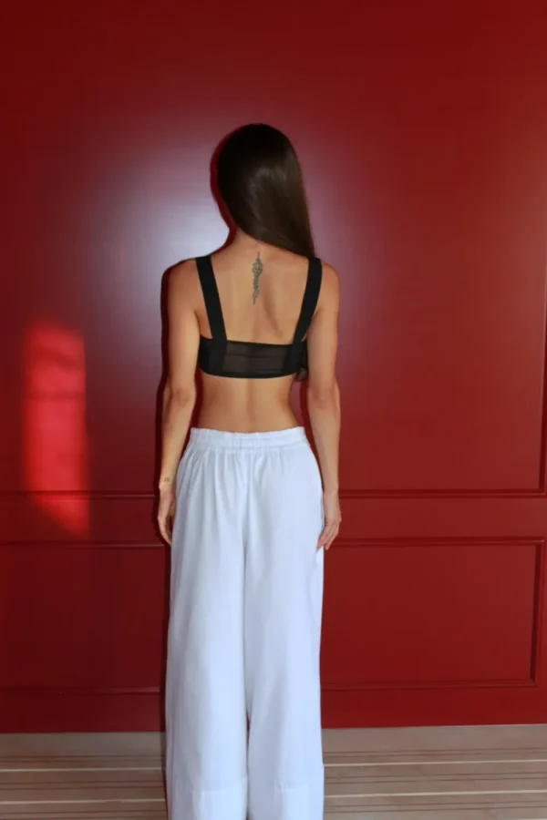 Calça Pantalona Linho Branca - Image 4