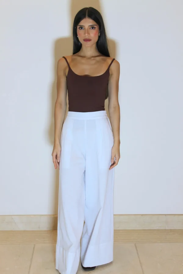 Calça Pantalona Linho Branca